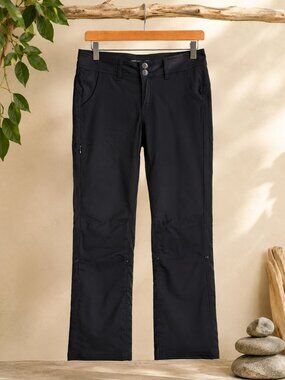 Prana Stretch Zion Halle Pants Black 4 Women's Roll Up Hiking REI